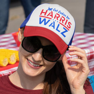 Harris Walz, Cat Ladys for Kamala Harris Tim Walz Truckerkappe
