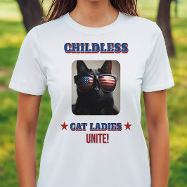 Harris Walz Childless Cat Ladys Unite Cat Foto T-Shirt