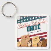 Harris Walz Childless Cat Ladys Unite Fats Schlüsselanhänger (Vorderseite)