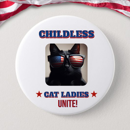 Harris Walz Childless Cat Ladys Unite Foto Cat Button
