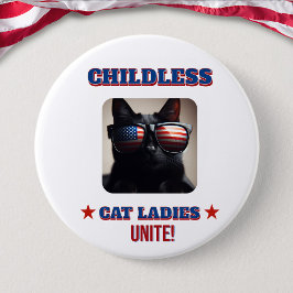 Harris Walz Childless Cat Ladys Unite Foto Cat Button