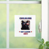 Harris Walz Childless Cat Ladys Unite Foto Cat Fensteraufkleber