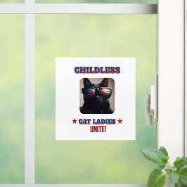 Harris Walz Childless Cat Ladys Unite Foto Cat Fensteraufkleber