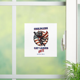Harris Walz Childless Cat Ladys Unite Herde Cat Fensteraufkleber