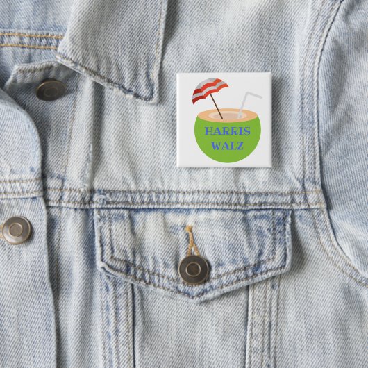 Harris Walz Coconut Button (Beispiel)