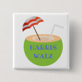 Harris Walz Coconut Button (Vorderseite)