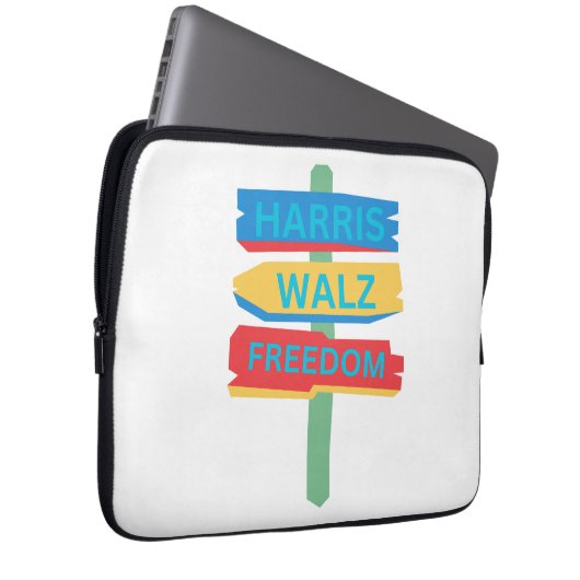 Harris Walz Coconut Tree Laptopschutzhülle (Vorne Rechts)