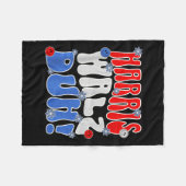 Harris Walz Duh! Funny Election Vote Political Ret Fleecedecke (Vorderseite (Horizontal))