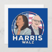 Harris Walz Einladung (Vorne/Hinten)