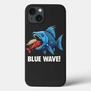 Harris Walz Election Blue Waves Democratic Fish Case-Mate iPhone Hülle