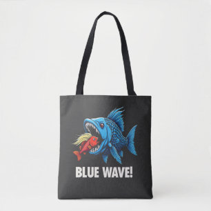 Harris Walz Election Blue Waves Democratic Fish Tasche