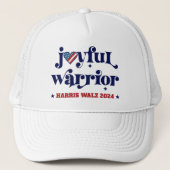Harris Walz Election Joyful Warrior USA Flag Herz Truckerkappe (Vorderseite)