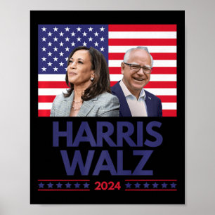 Harris Walz Election Kamala Harris Tim Waltz Ameri Poster