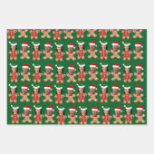 Harris Walz Face Gingerbread Weihnachtsgeschenk Geschenkpapier Set (Vorderseite 2)