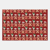 Harris Walz Face Gingerbread Weihnachtsgeschenk Geschenkpapier Set (Vorderseite)