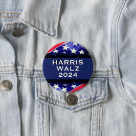 Harris Walz Flag 2024 USA Button