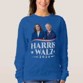 Harris Walz Foto für den Wahlkampf 2024 Sweatshirt (Vorderseite)