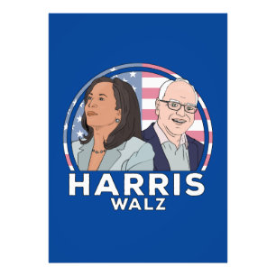 Harris Walz Fotodruck