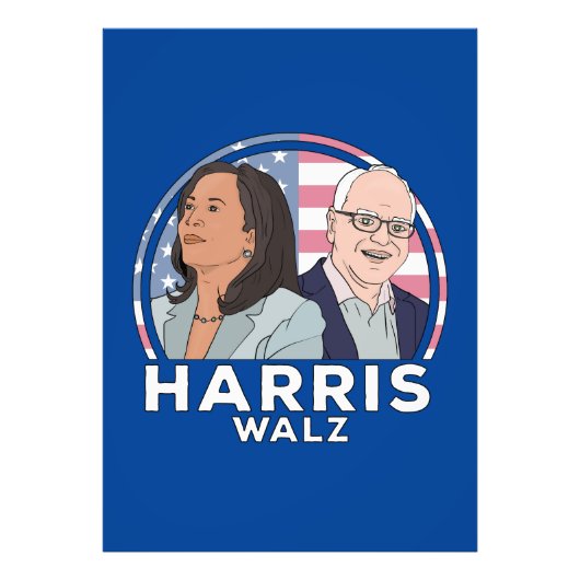 Harris Walz Fotodruck (Vorne)