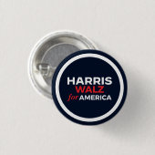 Harris Walz für Amerika 2024 Button (Vorne & Hinten)