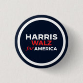 Harris Walz für Amerika 2024 Button (Vorderseite)