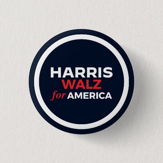 Harris Walz für Amerika 2024 Button (Vorderseite)