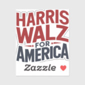 Harris walz für Amerika Aufkleber (Blatt)