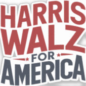Harris walz für Amerika Aufkleber (Vorderseite)