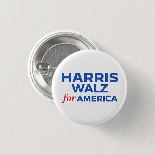 Harris Walz für Amerika Button (Vorne & Hinten)