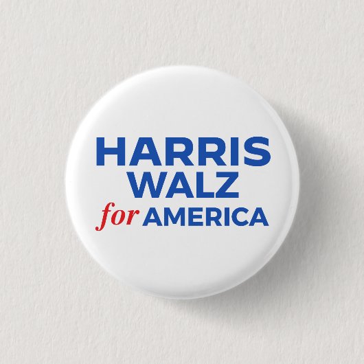Harris Walz für Amerika Button (Vorderseite)