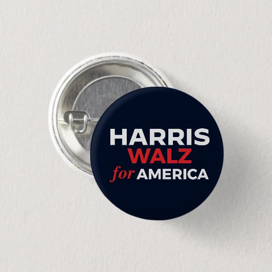 Harris Walz für Amerika Button (Vorne & Hinten)