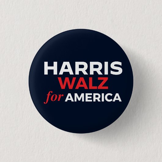 Harris Walz für Amerika Button (Vorderseite)
