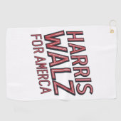 Harris walz für Amerika Golfhandtuch (Horizontal)