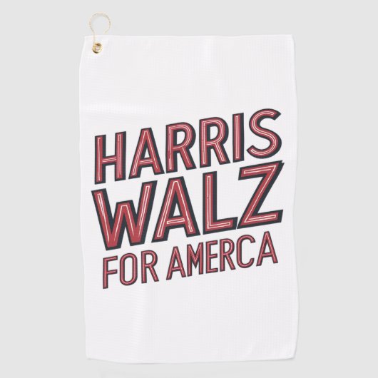 Harris walz für Amerika Golfhandtuch (Vorderseite)