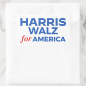 Harris Walz für Amerika Rechteckiger Aufkleber (Tasche)