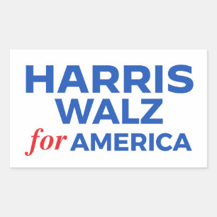 Harris Walz für Amerika Rechteckiger Aufkleber