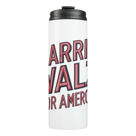 Harris walz für Amerika Thermosbecher (Vorderseite)