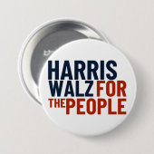 Harris/Walz für den People-Button Button (Vorne & Hinten)