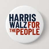 Harris/Walz für den People-Button Button (Vorderseite)