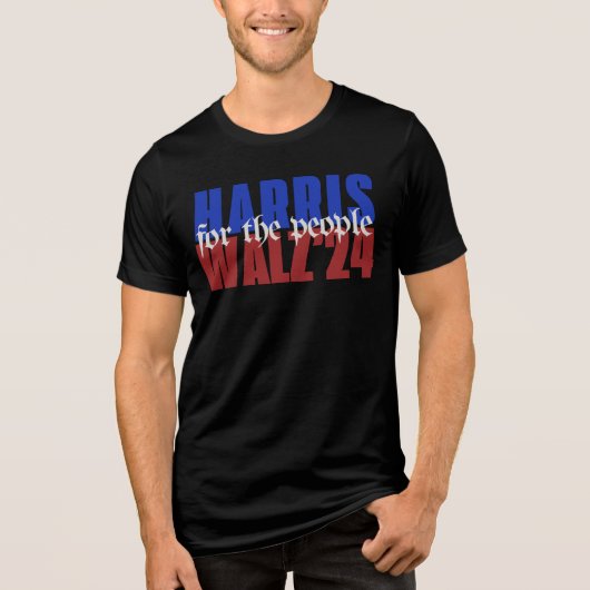 Harris walz für Menschen Tri-Blend Shirt (Vorderseite)