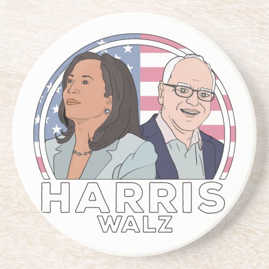 Harris Walz Getränkeuntersetzer (Vorne)