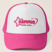 Harris Walz Girly Pink Stars und Präsident des Her Truckerkappe (Vorderseite)