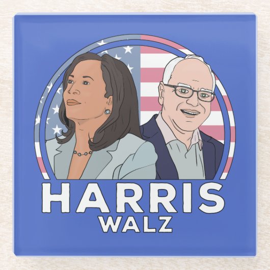 Harris Walz Glasuntersetzer (Vorderseite)