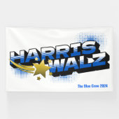 HARRIS WALZ Gold Star Banner (Horizontal)