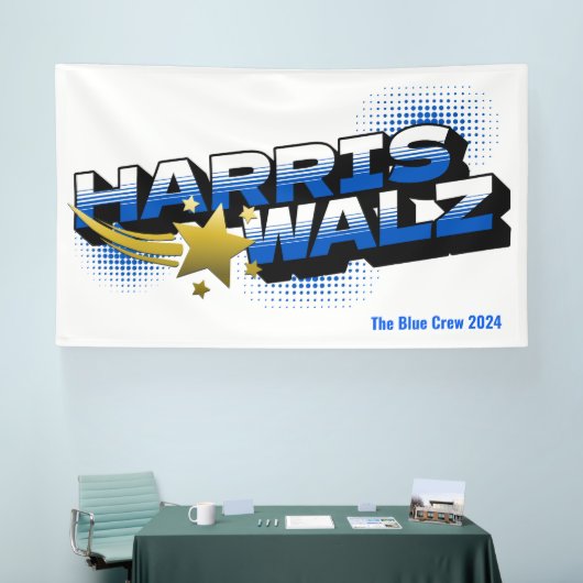 HARRIS WALZ Gold Star Banner (Messe)
