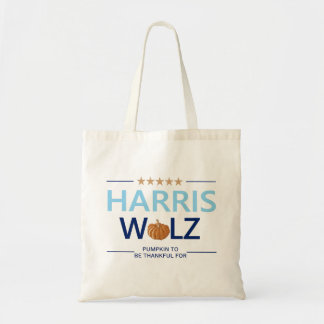 Harris Walz Halloween Pumpkin ist dankbar für Tragetasche