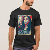 Harris Walz Hope Democracy Obama Era Poster T-Shirt (Vorderseite)