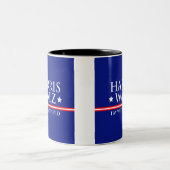 Harris Walz Ich bin mit Stupid-Tasse Zweifarbige Tasse (Mittel)