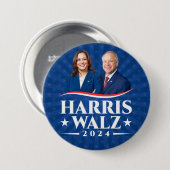 Harris Walz im Foto 2024 Button (Vorne & Hinten)