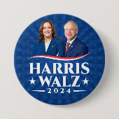 Harris Walz im Foto 2024 Button (Vorderseite)